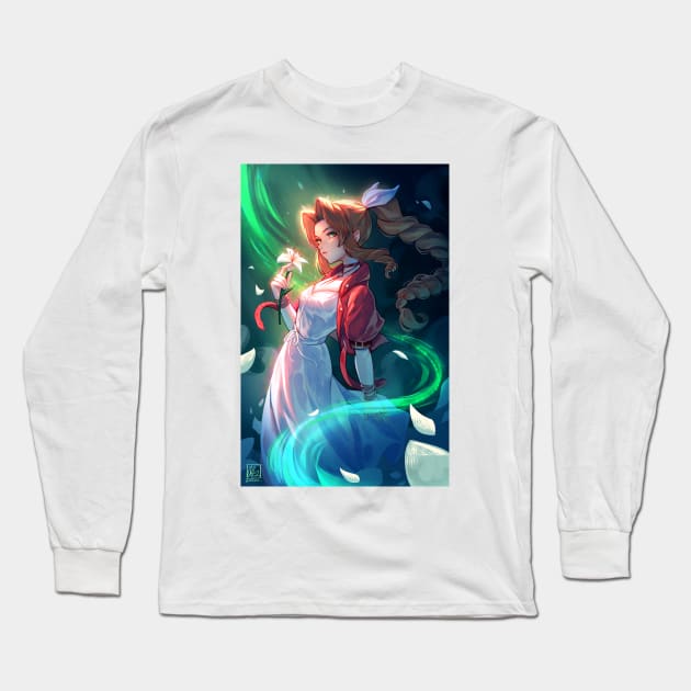 Aerith (Final Fantasy VII) Long Sleeve T-Shirt by alinalal